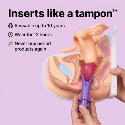 OKONO PIXIE Menstrual Cup — Inserts Like a Tampon — Leak-Free for 12 Hours