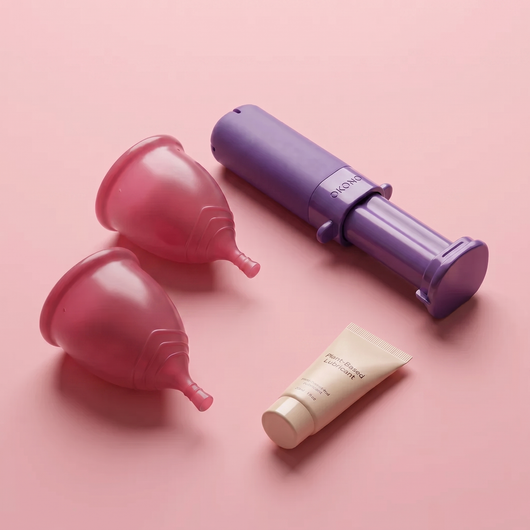 OKONO PIXIE Menstrual Cup — Inserts Like a Tampon — Leak-Free for 12 Hours
