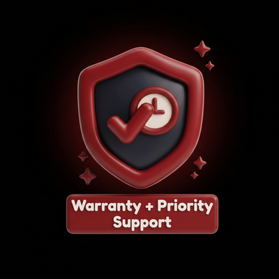 1 Year Warranty + Priority Customer Support