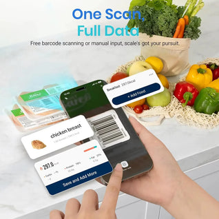OKONO AI Smart Food Scale with App – Calorie & Macro Tracking, 1 g Precision