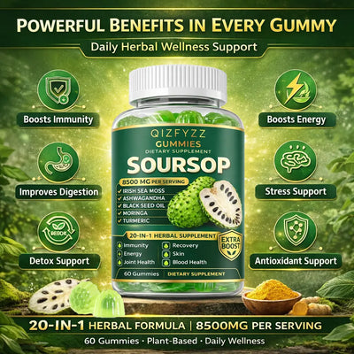 20-Herb Blend Soursop Gummies
