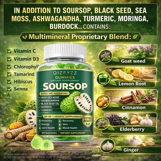 20-Herb Blend Soursop Gummies